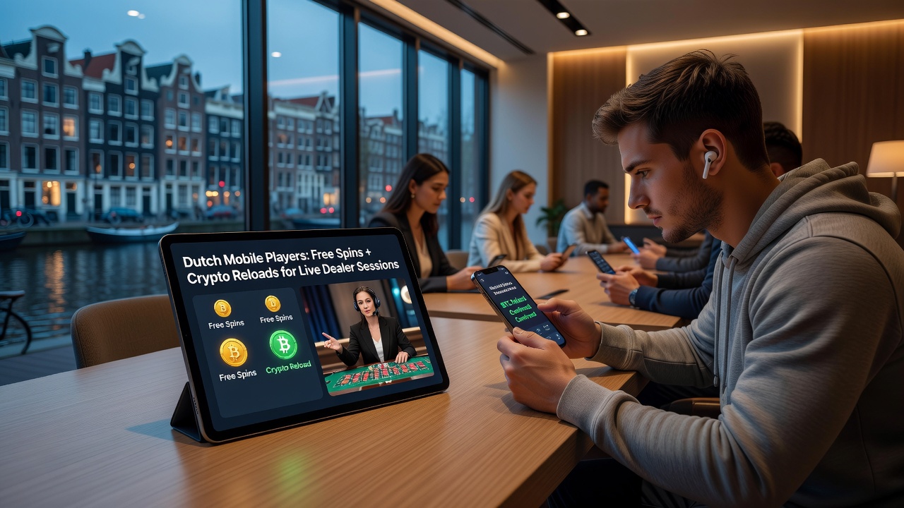 Crypto-reloads en gratis spins gecombineerd in mobiele live dealer ervaringen voor Nederlandse gebruikers
