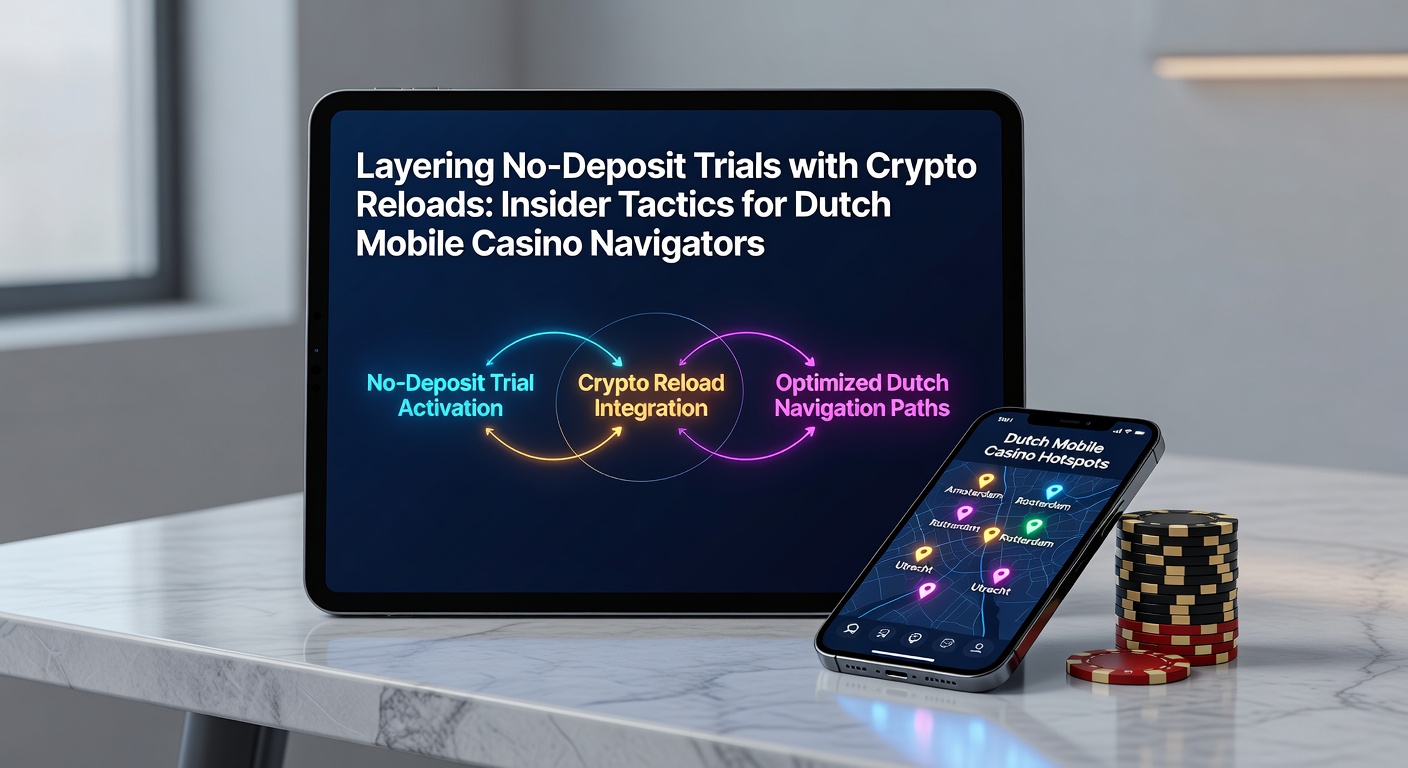 Schermafbeelding van een mobiel casino app met no-deposit bonus en crypto wallet integratie, typisch voor Nederlandse spelers