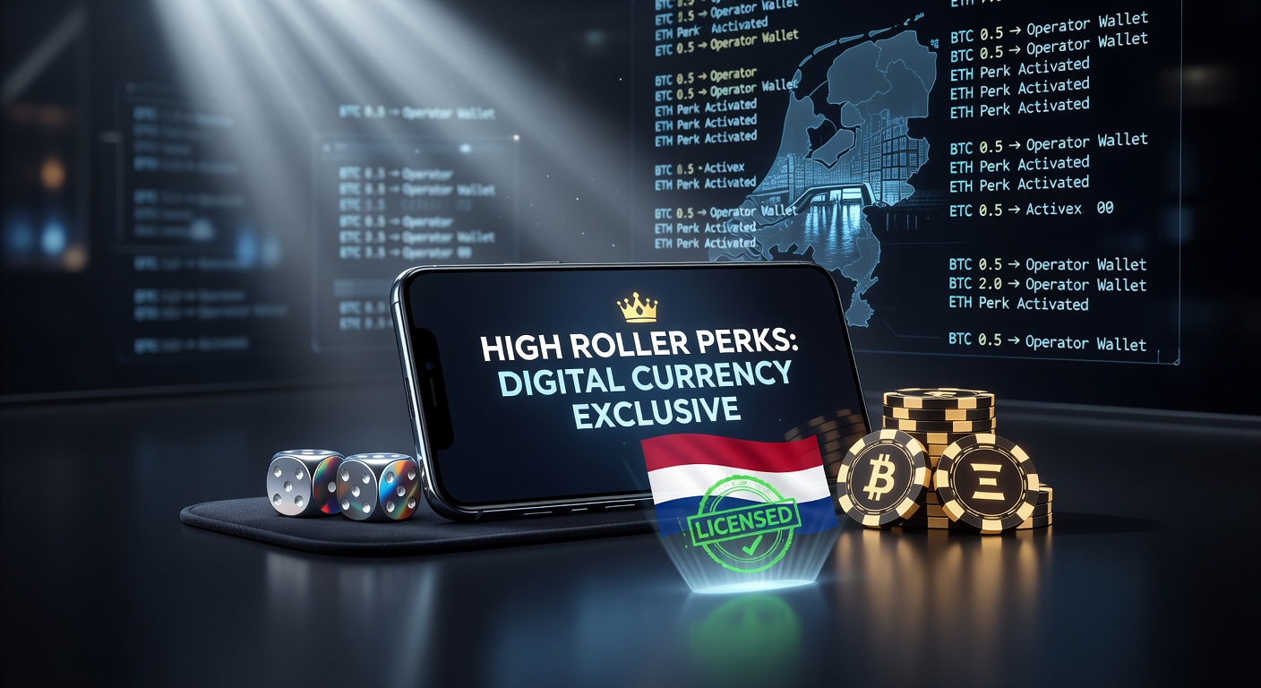 Smartphone met crypto high roller bonussen op een Nederlandse casino app interface